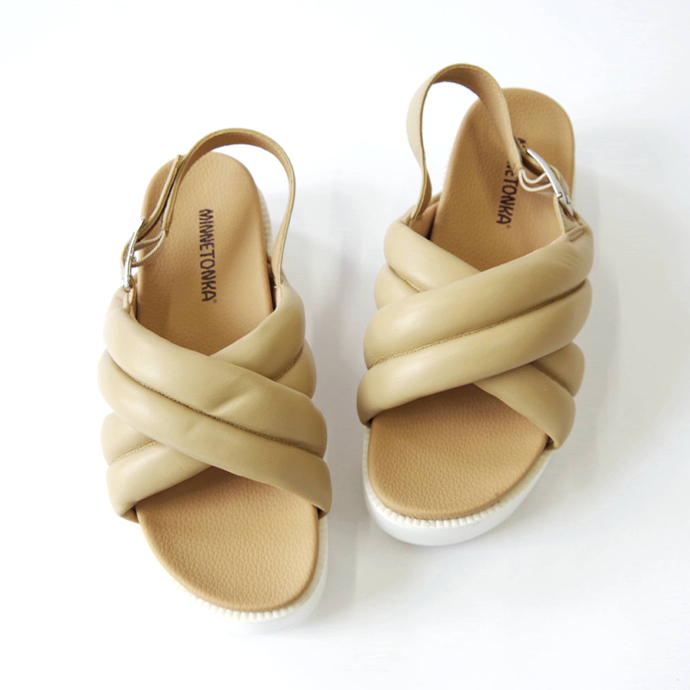 【ミネトンカ MINNETONKA】正規販売代理店 正規品 クロスベルトパデッドサンダル【23M03】