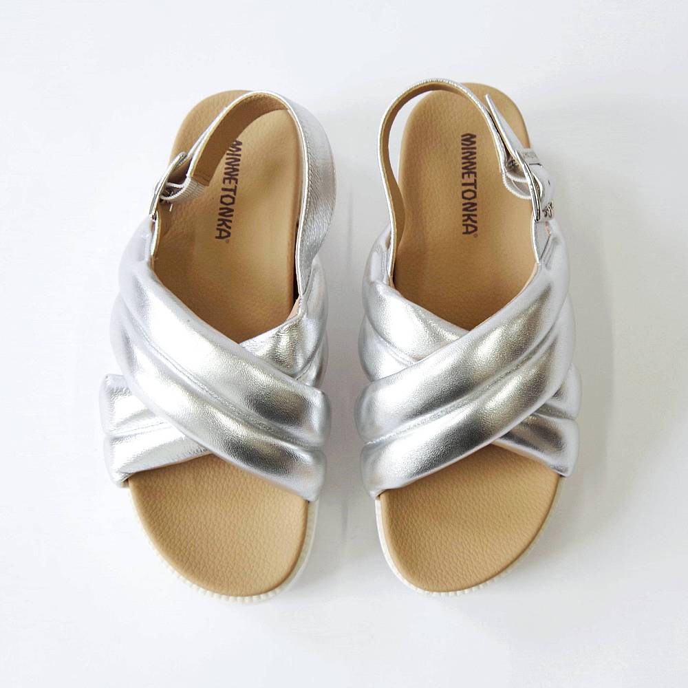 【ミネトンカ MINNETONKA】正規販売代理店 正規品 クロスベルトパデッドサンダル【23M03】