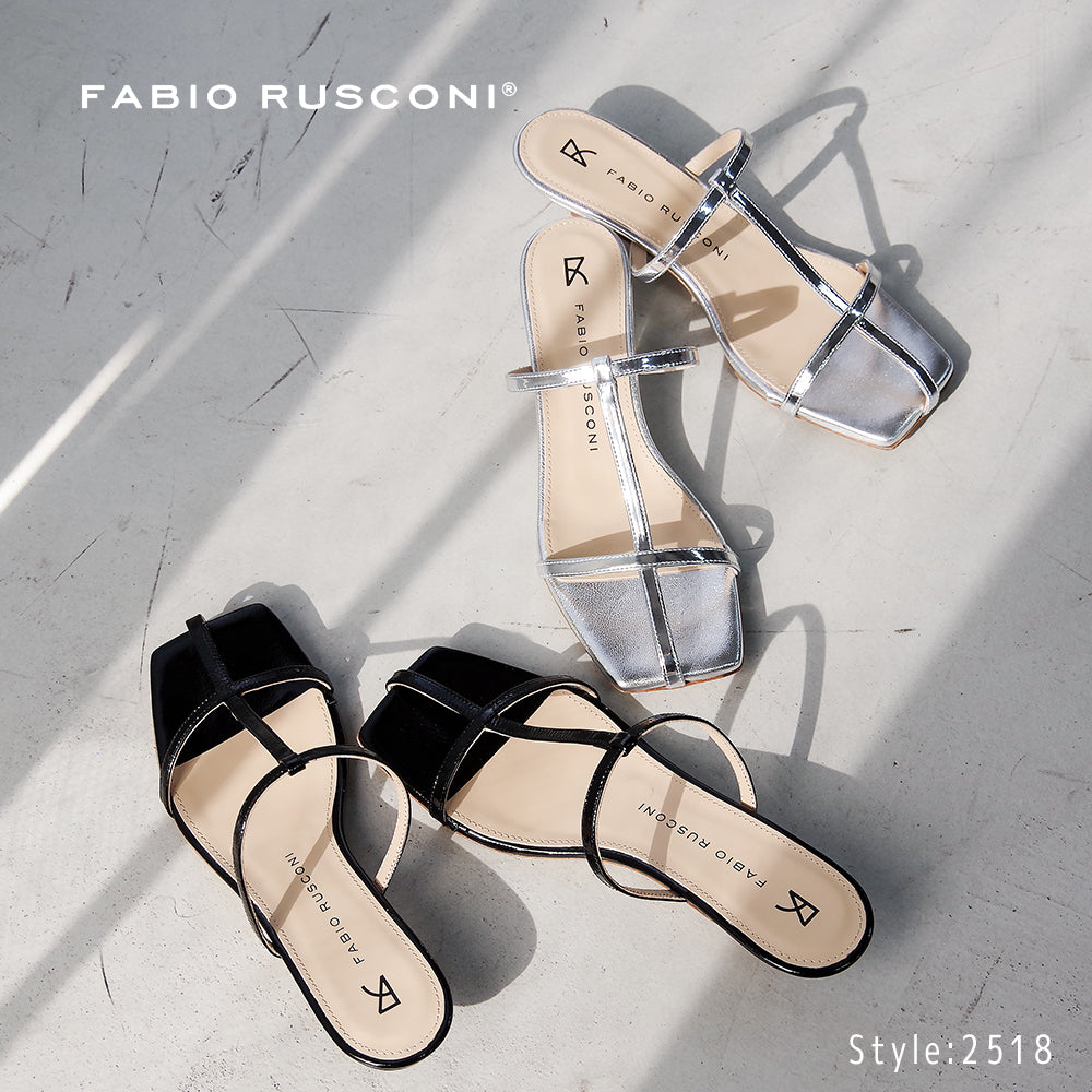 【特典付き】【FABIO RUSCONI ファビオ ルスコーニ】クロスストラップサンダル 【2518】エレガントクロスサンダル