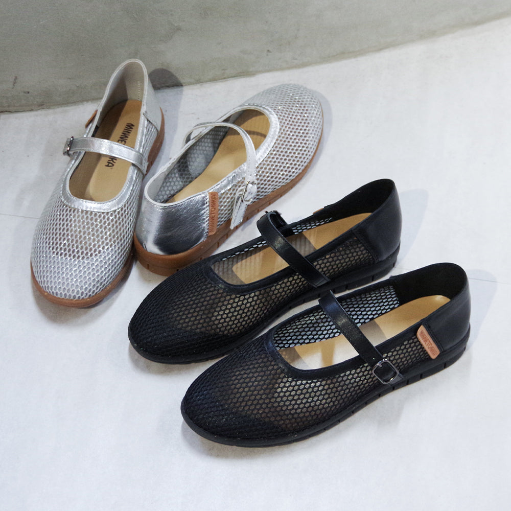 【特典付き】【MINNETONKA ミネトンカ】正規販売代理店 正規品 【25M01】 メッシュフラットシューズ
