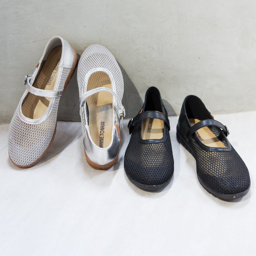 【特典付き】【MINNETONKA ミネトンカ】正規販売代理店 正規品 【25M01】 メッシュフラットシューズ