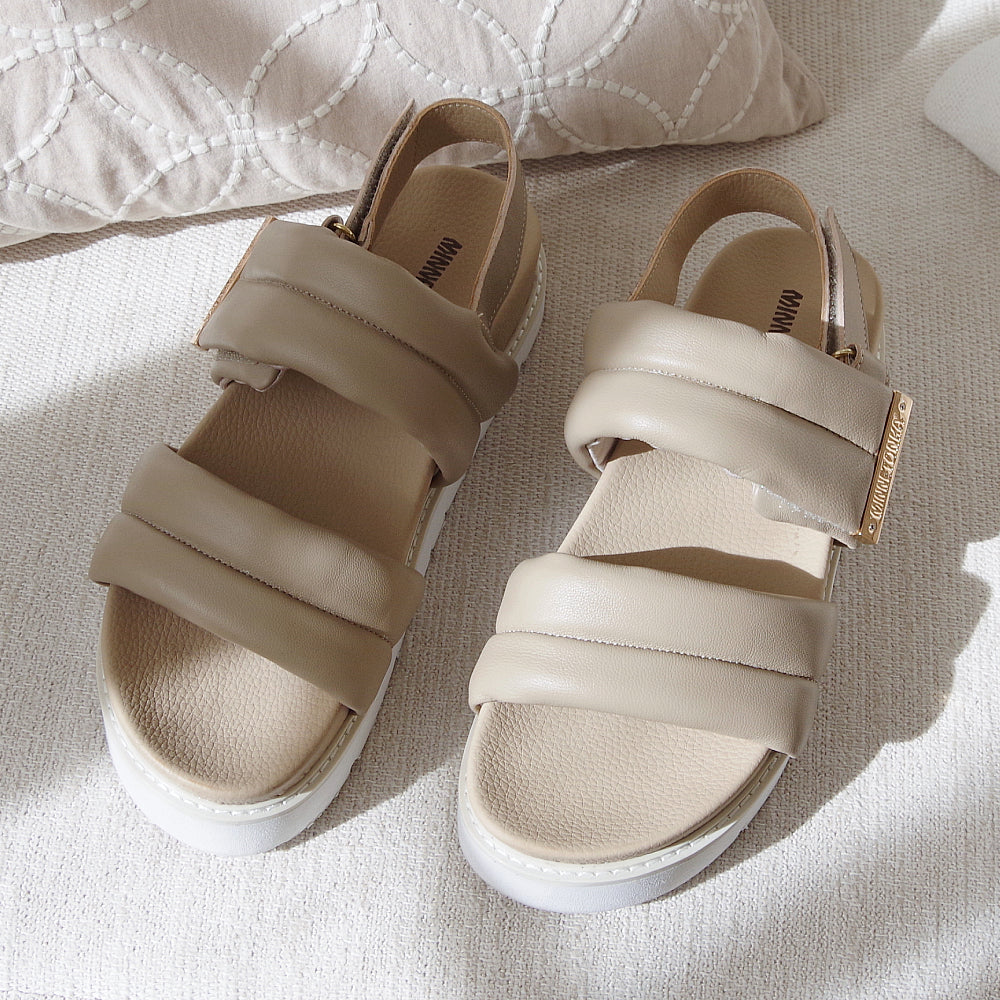 【特典付き】【MINNETONKA ミネトンカ】正規販売代理店 正規品 【25M02】 プラットフォームパフィストラップサンダル