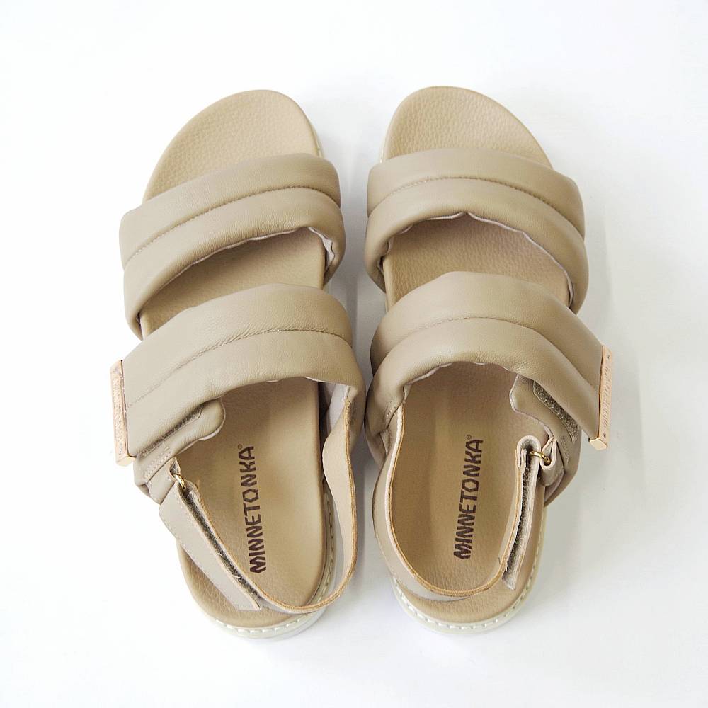 【特典付き】【MINNETONKA ミネトンカ】正規販売代理店 正規品 【25M02】 プラットフォームパフィストラップサンダル