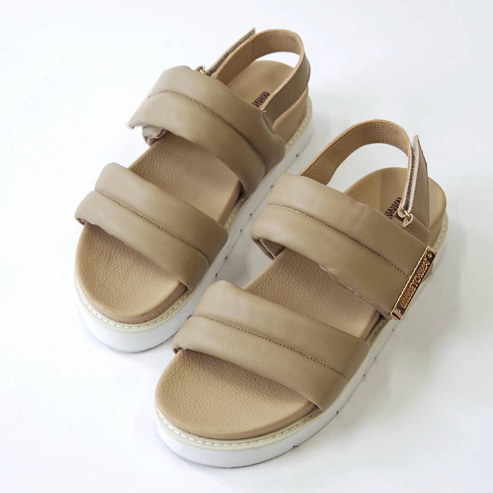 【特典付き】【MINNETONKA ミネトンカ】正規販売代理店 正規品 【25M02】 プラットフォームパフィストラップサンダル