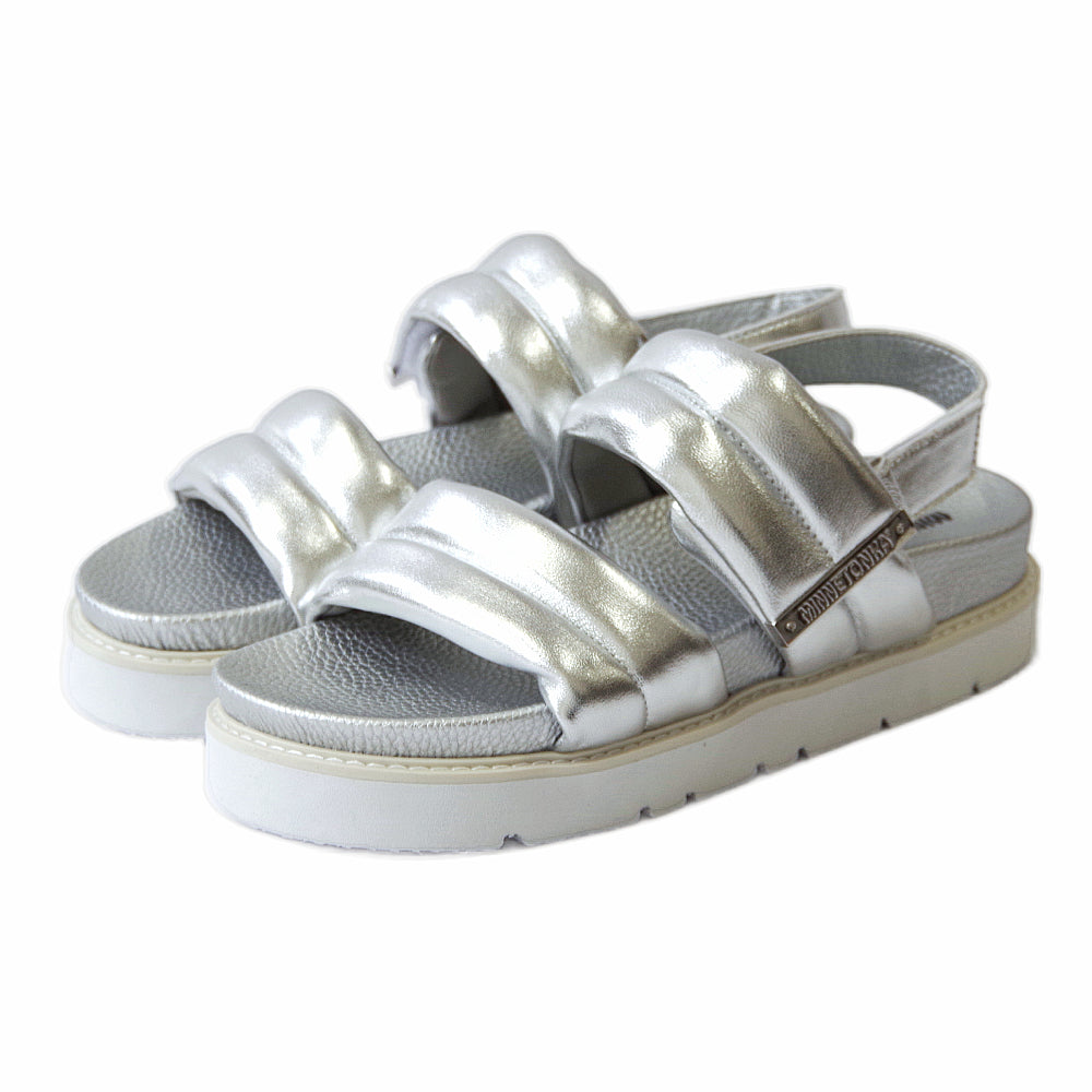 【特典付き】【MINNETONKA ミネトンカ】正規販売代理店 正規品 【25M02】 プラットフォームパフィストラップサンダル