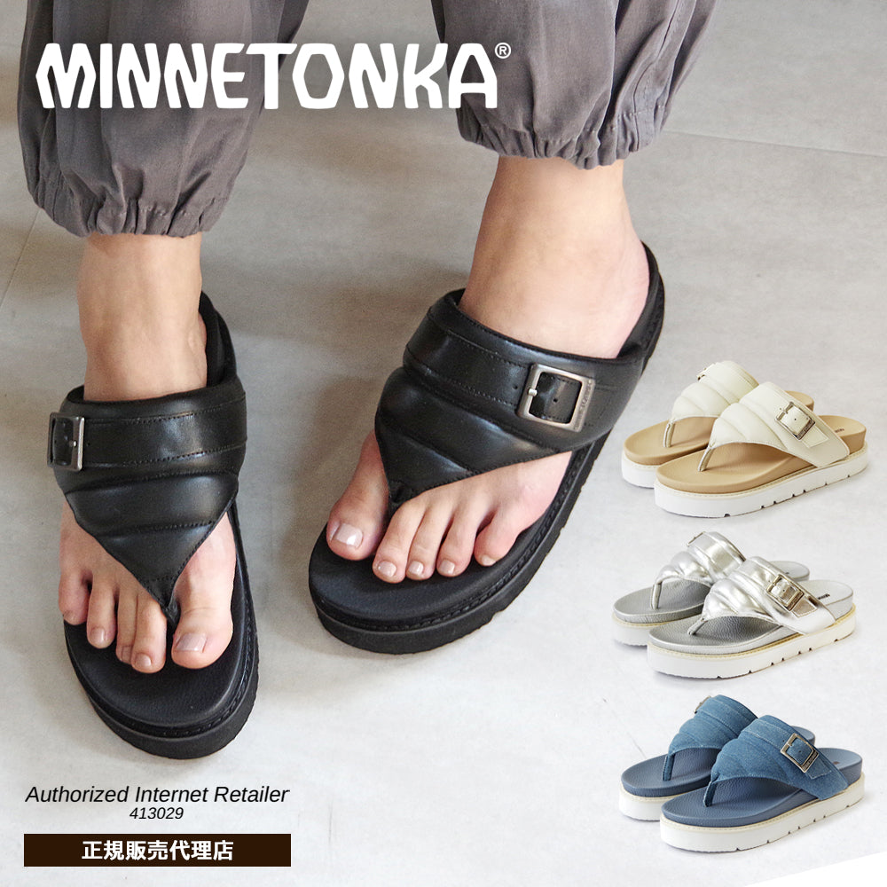 【特典付き】【MINNETONKA ミネトンカ】正規販売代理店 正規品 【25M03】 プラットフォームパフィトングサンダル