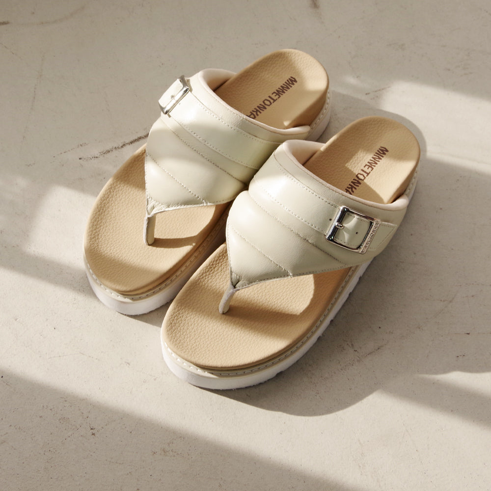 【特典付き】【MINNETONKA ミネトンカ】正規販売代理店 正規品 【25M03】 プラットフォームパフィトングサンダル