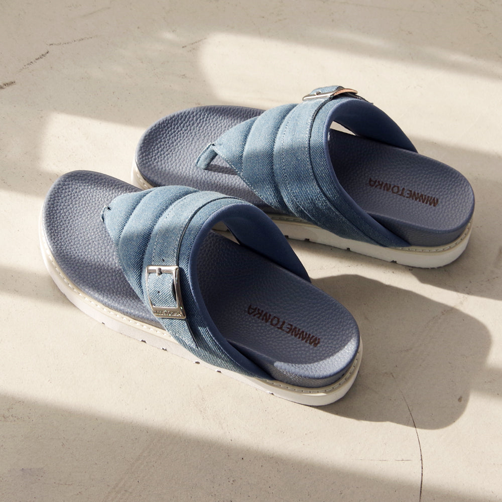 【特典付き】【MINNETONKA ミネトンカ】正規販売代理店 正規品 【25M03】 プラットフォームパフィトングサンダル
