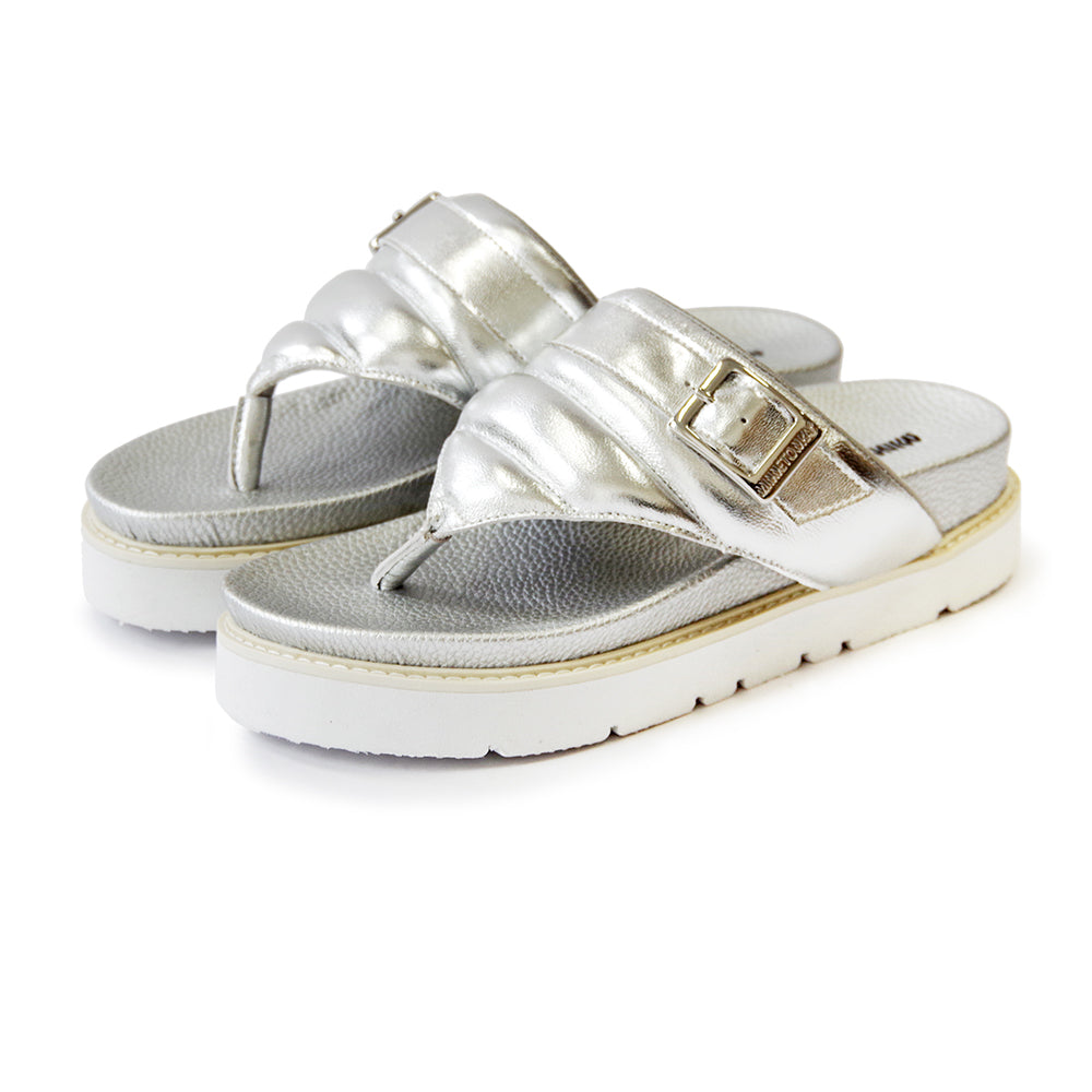 【特典付き】【MINNETONKA ミネトンカ】正規販売代理店 正規品 【25M03】 プラットフォームパフィトングサンダル