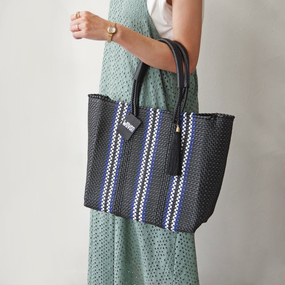 【WOVEN ウーヴン】Middle Tote ミドルトート メキシコ製 バスケットバッグ メルカドバッグ
