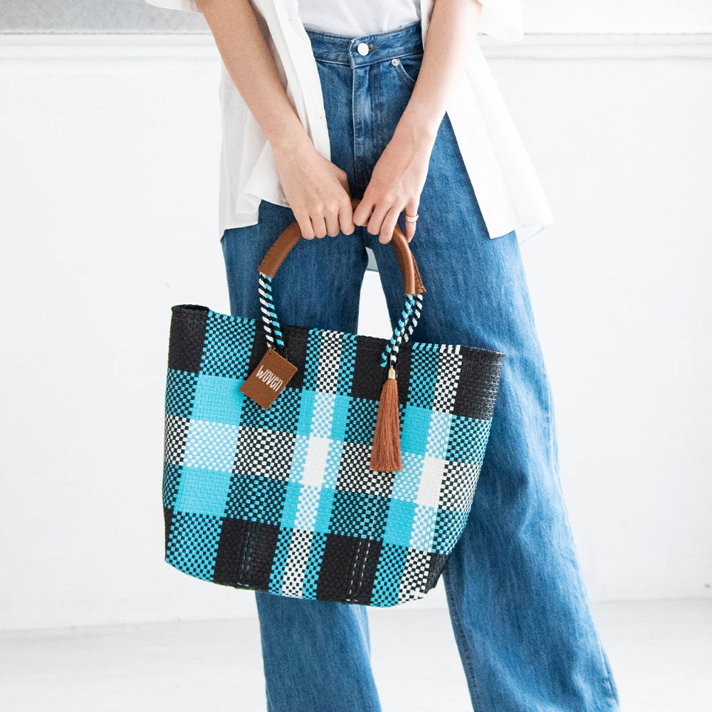 【WOVEN ウーヴン】Middle Tote ミドルトート メキシコ製 バスケットバッグ メルカドバッグ