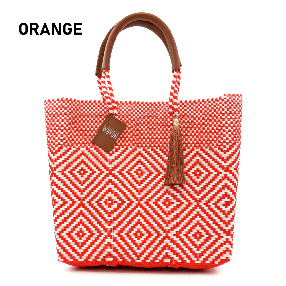 【WOVEN ウーヴン】Middle Tote ミドルトート メキシコ製 バスケットバッグ メルカドバッグ