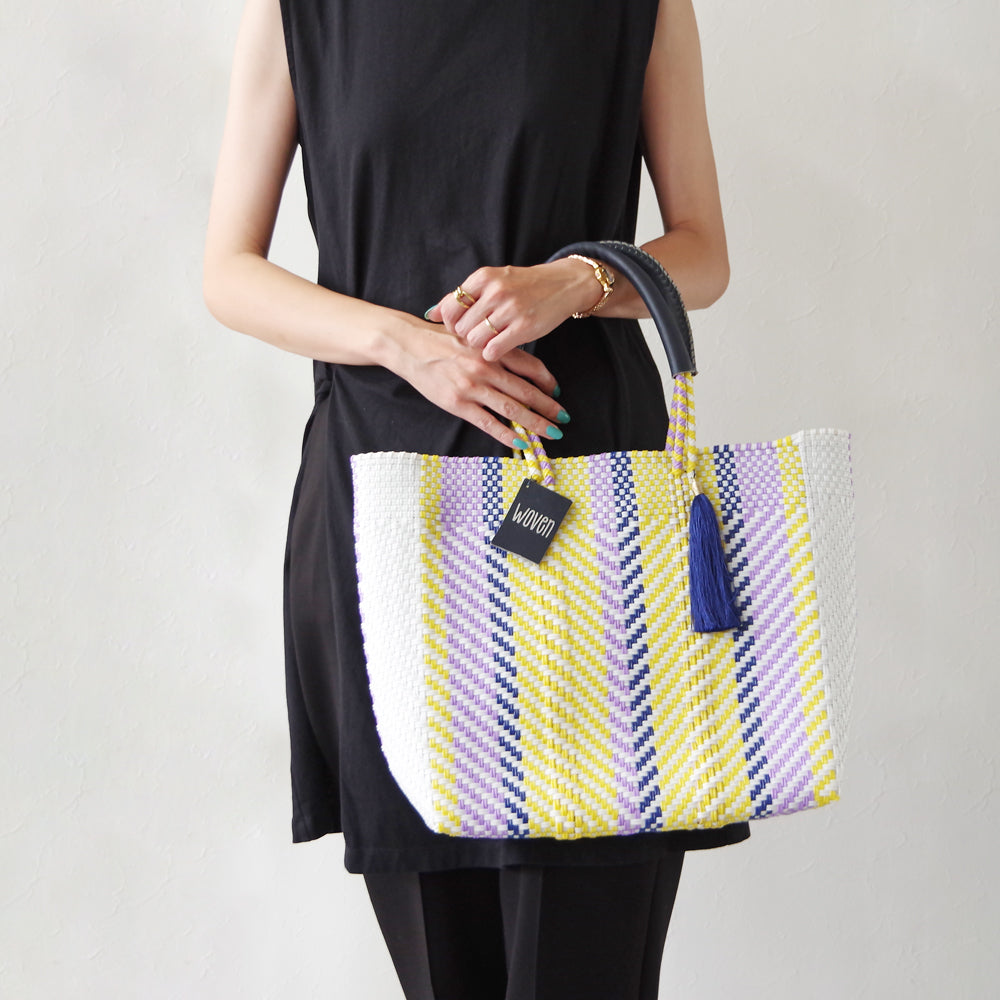 【WOVEN ウーヴン】Middle Tote ミドルトート メキシコ製 バスケットバッグ メルカドバッグ