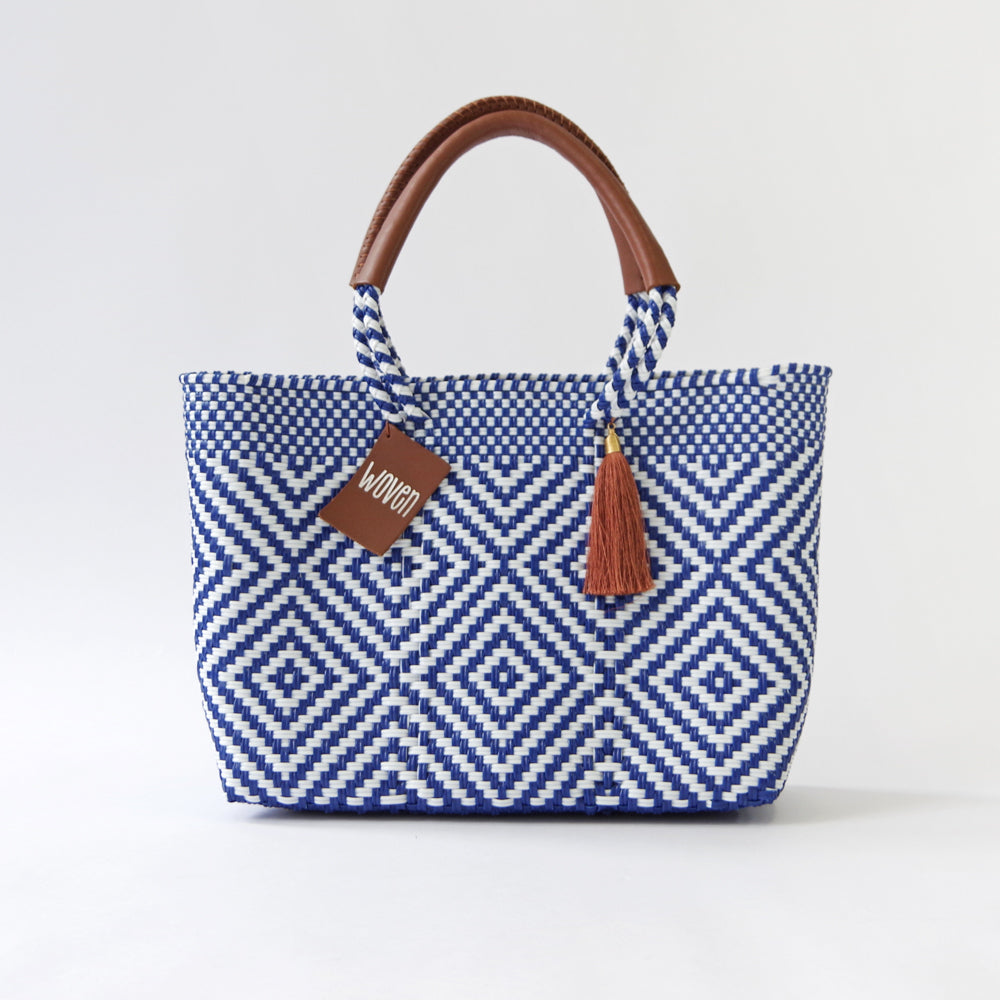 【WOVEN ウーヴン】メキシコ製 バスケットバッグ メルカドバッグ かごバッグ
