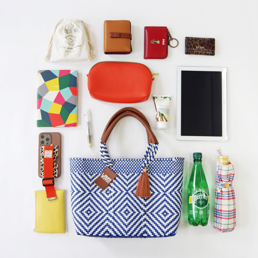 【WOVEN ウーヴン】メキシコ製 バスケットバッグ メルカドバッグ かごバッグ