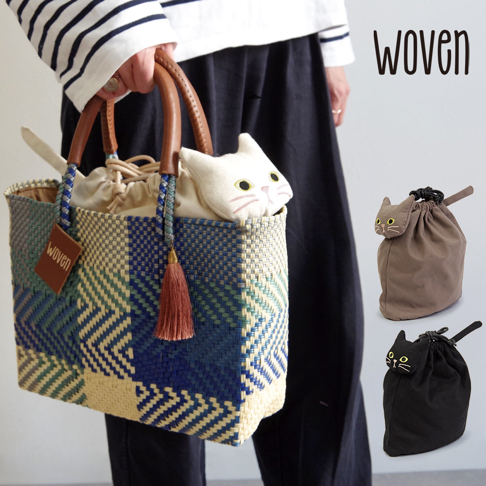 【WOVEN ウーヴン】キャンバスネコ2wayバッグ【CANVAS NEKO 2WAY BAG】