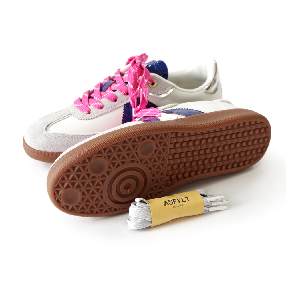 【ASFVLT アスファルト】【ELITE CLASSIC】WHITE NAVY CROC SILVER【ELC047】