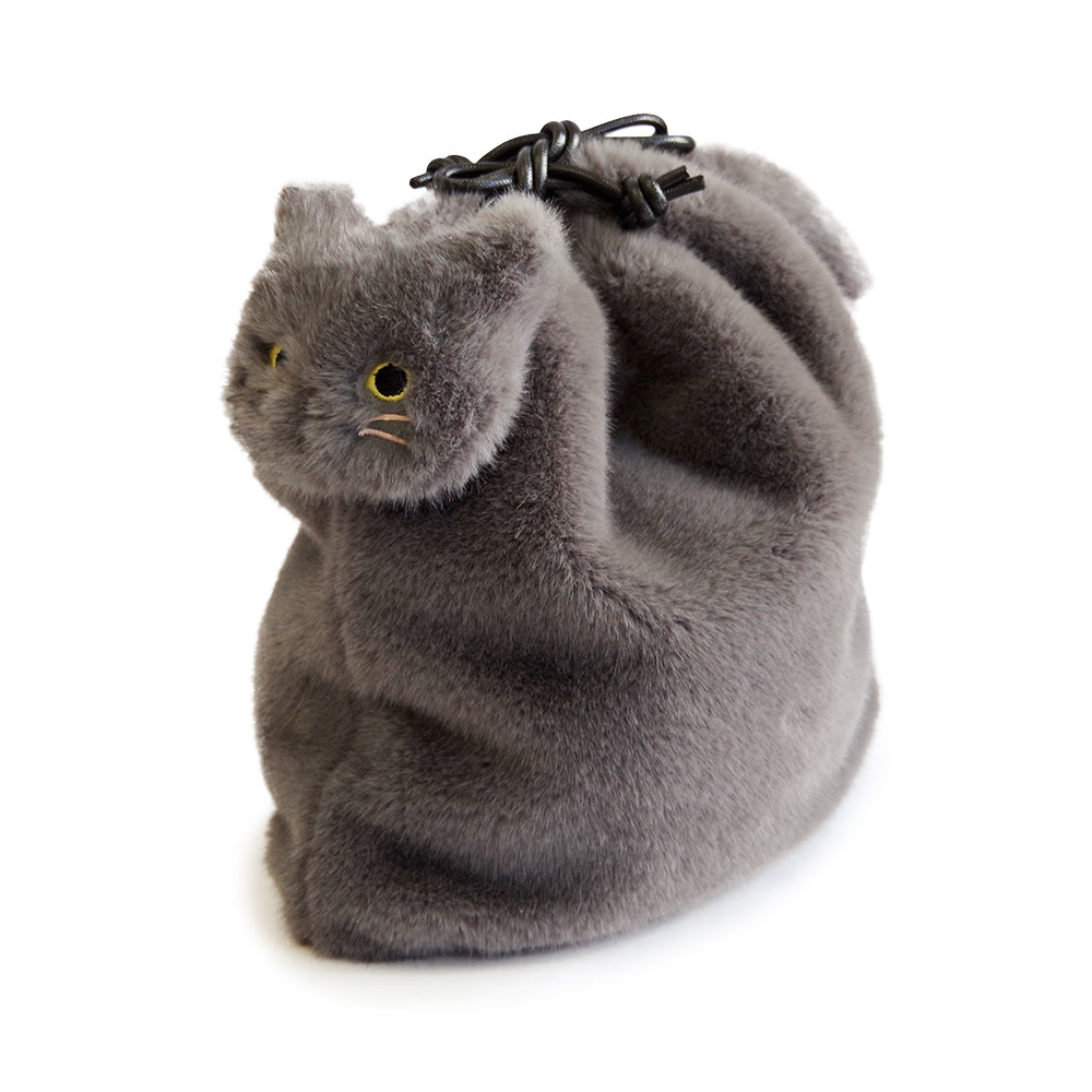 【売上の一部を寄付|保護犬猫支援】【WOVEN ウーヴン】エコファーねこ2WAYバッグ【ECO FUR NEKO 2WAY BAG】