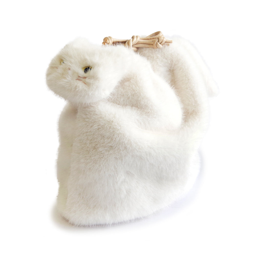 【売上の一部を寄付|保護犬猫支援】【WOVEN ウーヴン】エコファーねこ2WAYバッグ【ECO FUR NEKO 2WAY BAG】