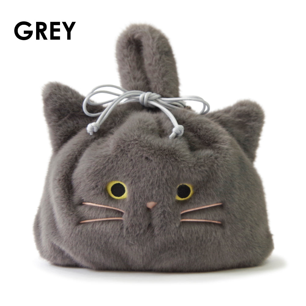 【売上の一部を寄付|保護犬猫支援】WOVEN ウーヴン 【ECO FUR NEKO FACE BAG】 エコファーねこ2WAYバッグ