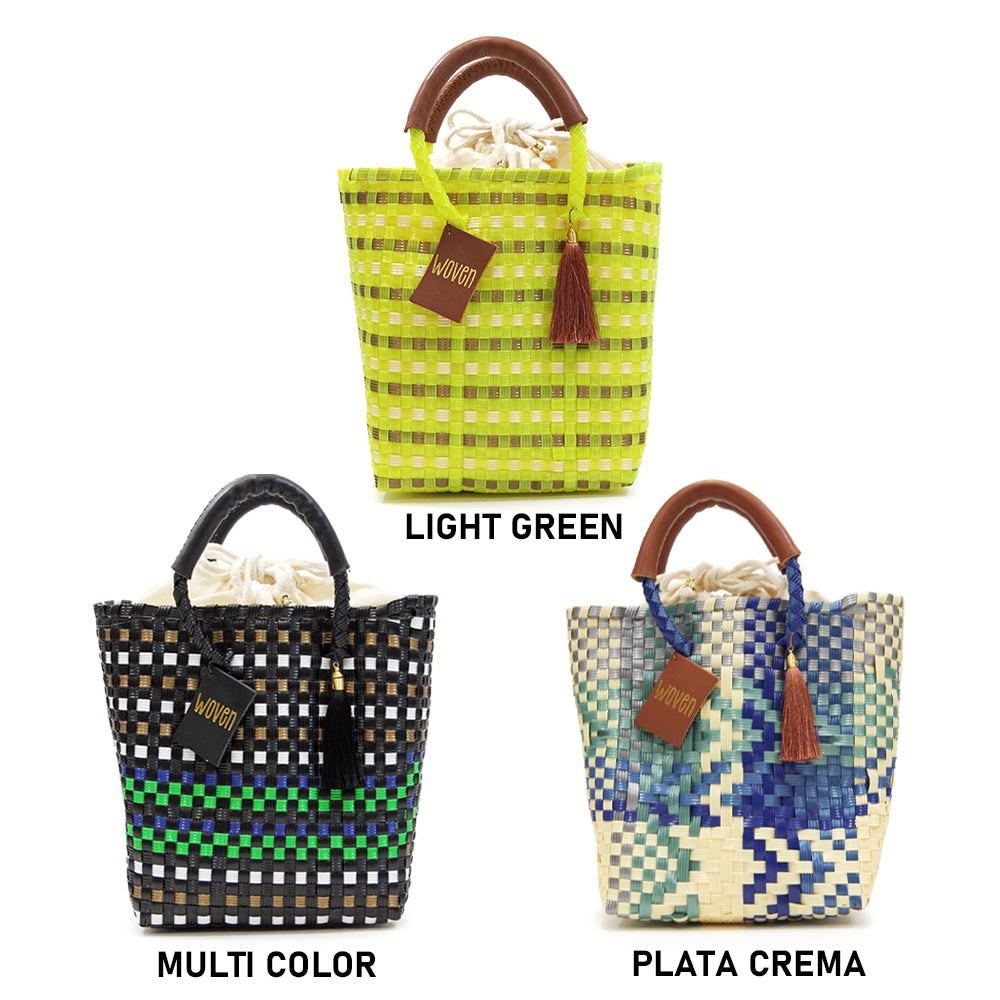 【WOVEN ウーヴン】ミニトートバッグ メキシコ製 バスケットバッグ メルカドバッグ