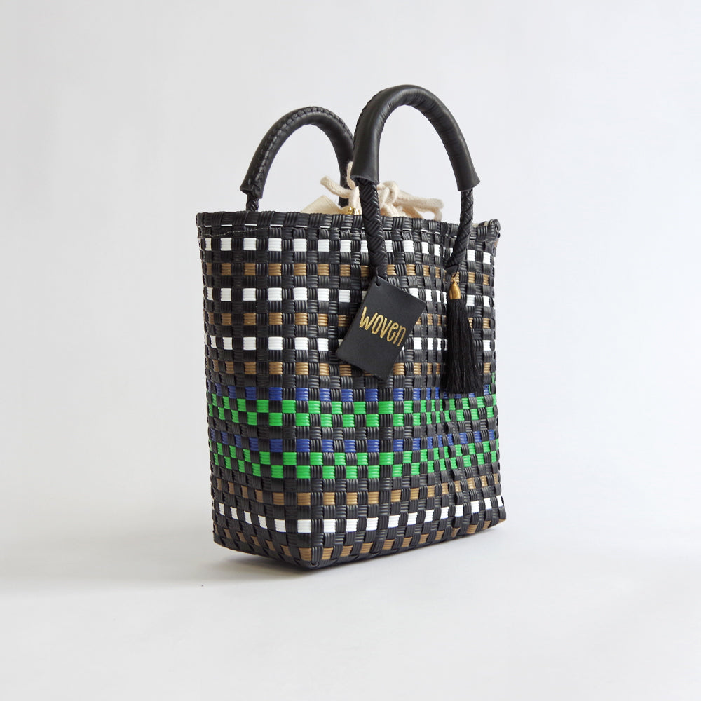 【WOVEN ウーヴン】ミニトートバッグ メキシコ製 バスケットバッグ メルカドバッグ