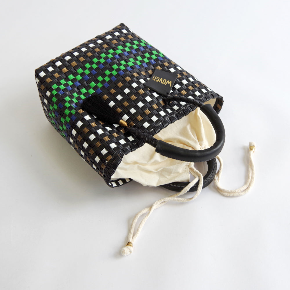 【WOVEN ウーヴン】ミニトートバッグ メキシコ製 バスケットバッグ メルカドバッグ