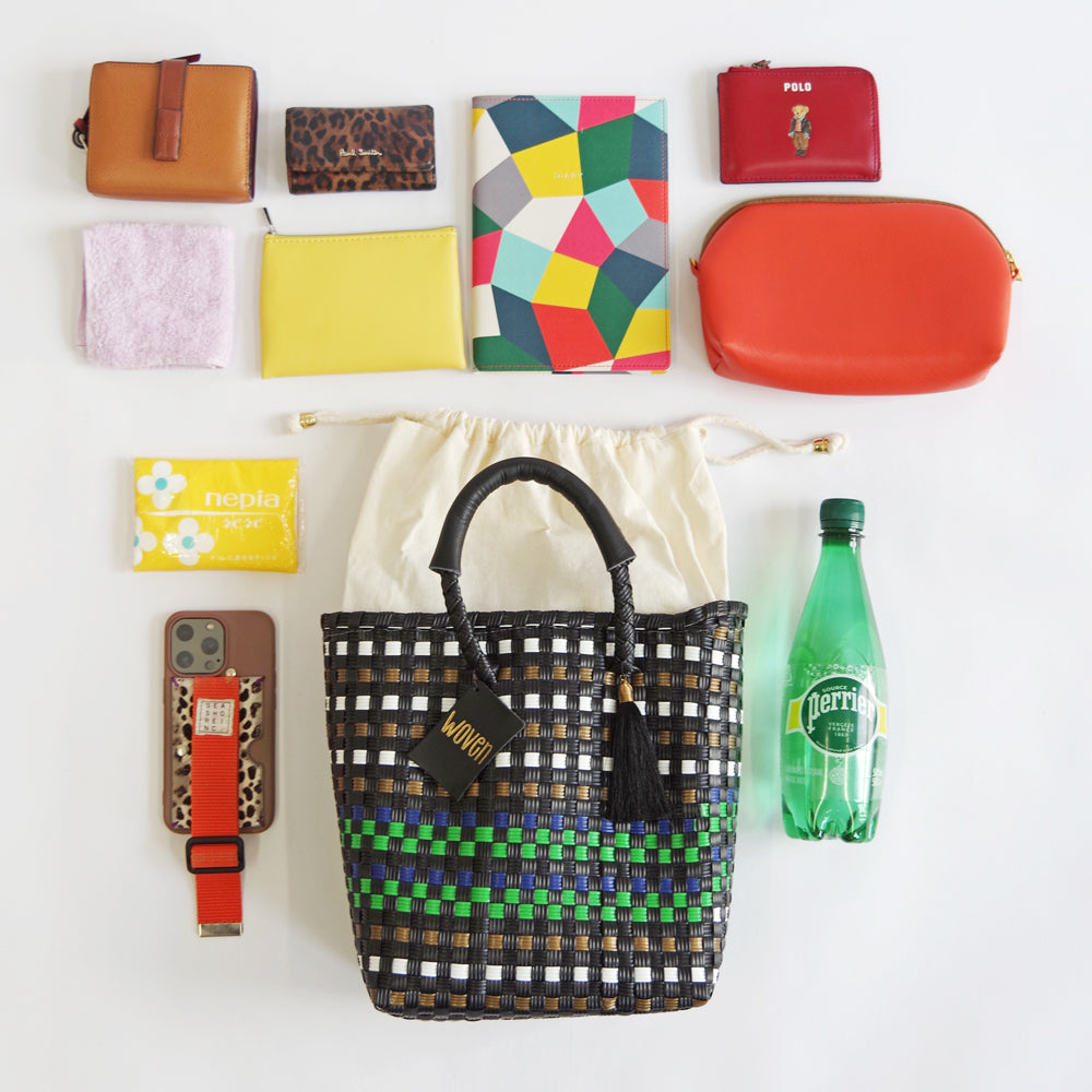 【WOVEN ウーヴン】ミニトートバッグ メキシコ製 バスケットバッグ メルカドバッグ