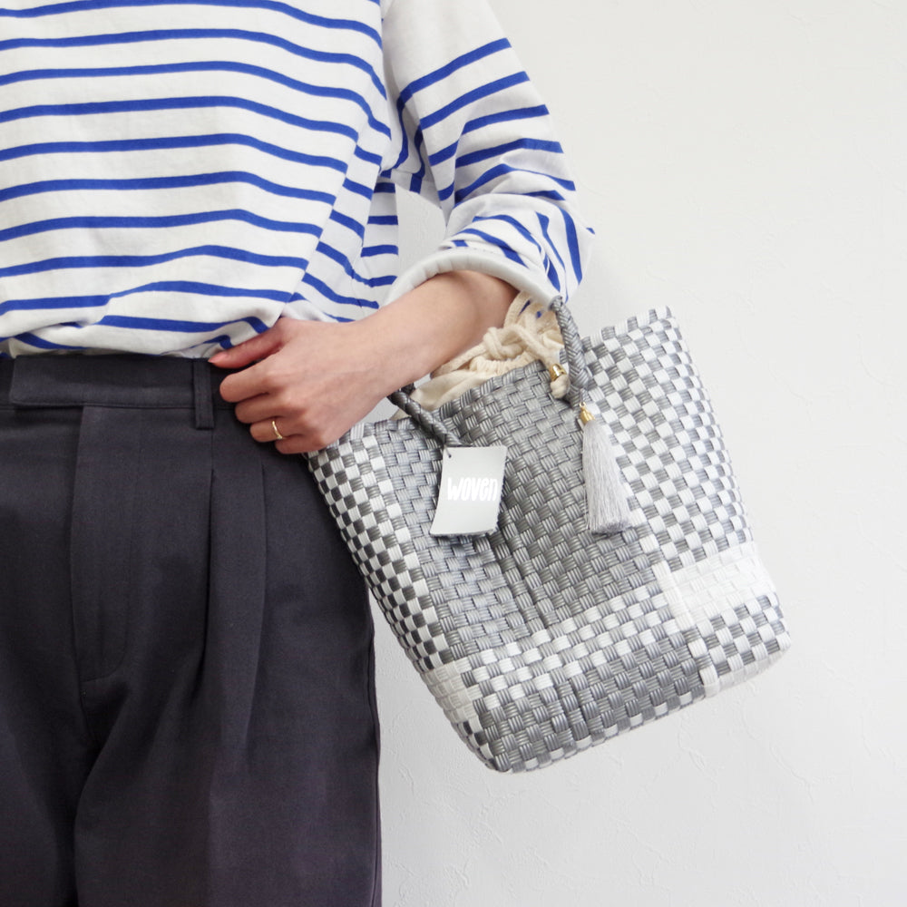 【WOVEN ウーヴン】ミニトートバッグ メキシコ製 バスケットバッグ メルカドバッグ
