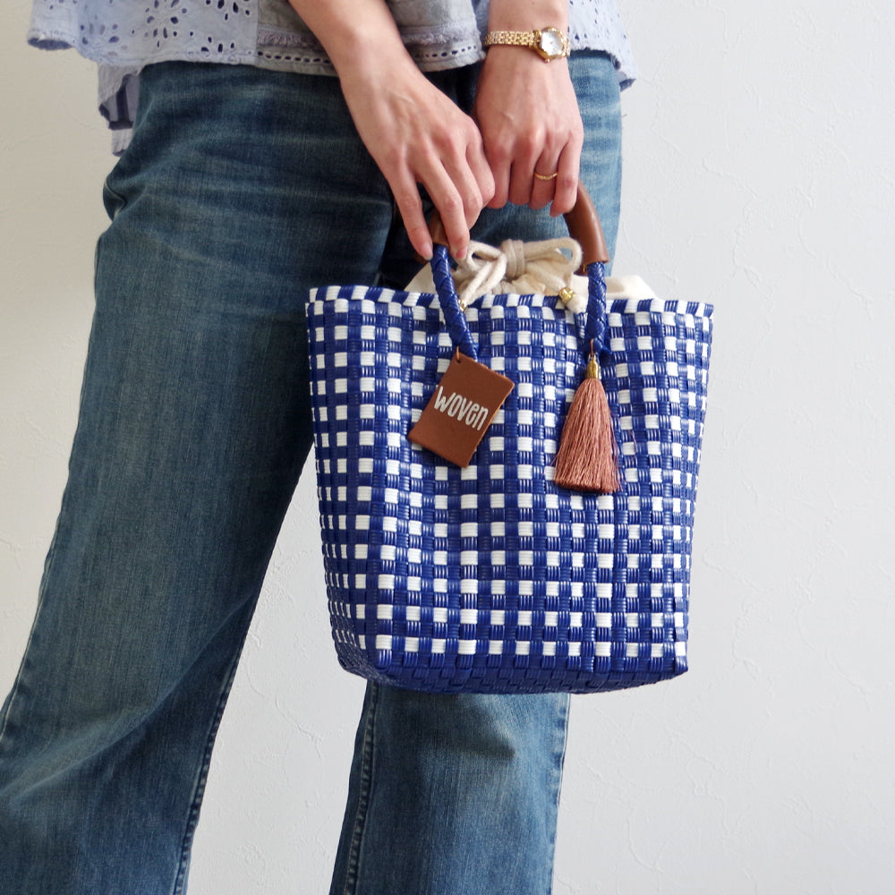 【WOVEN ウーヴン】ミニトートバッグ メキシコ製 バスケットバッグ メルカドバッグ