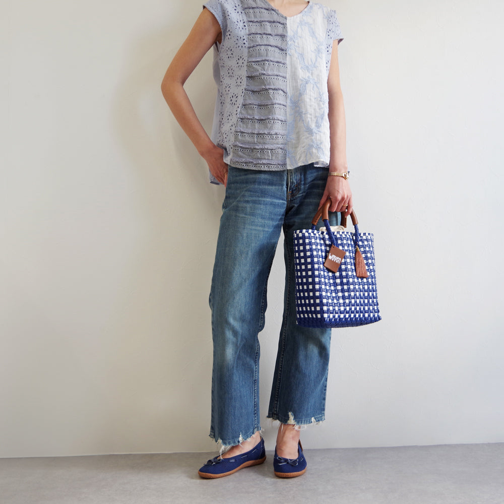 【WOVEN ウーヴン】ミニトートバッグ メキシコ製 バスケットバッグ メルカドバッグ