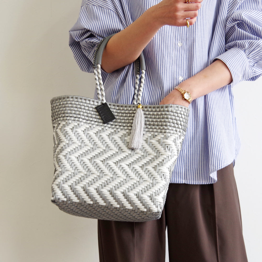 【WOVEN ウーヴン】メルカドバッグ スモール 【MERCADO BAG SMALL】 メキシコ製 カゴバッグ