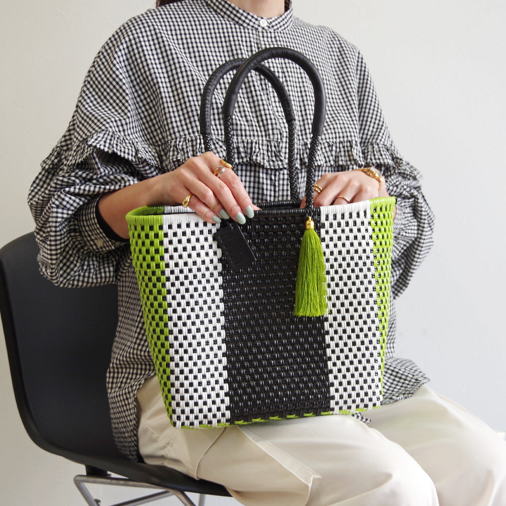 【WOVEN ウーヴン】メルカドバッグ スモール 【MERCADO BAG SMALL】 メキシコ製 カゴバッグ