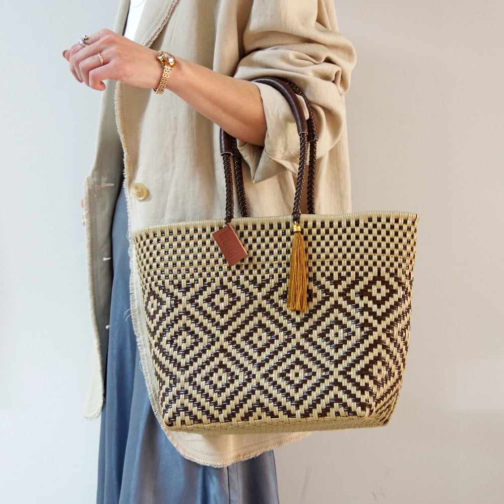 【WOVEN ウーヴン】メルカドバッグ スモール 【MERCADO BAG SMALL】 メキシコ製 カゴバッグ