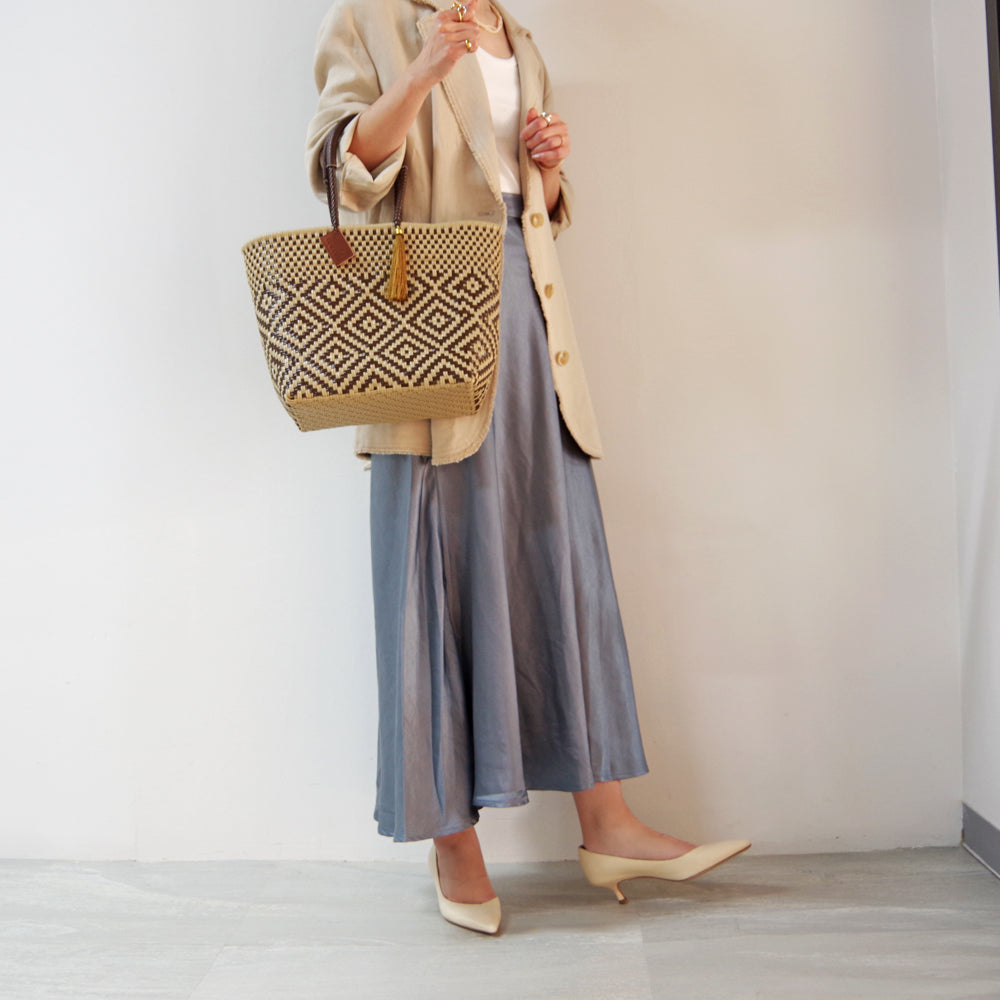 【WOVEN ウーヴン】メルカドバッグ スモール 【MERCADO BAG SMALL】 メキシコ製 カゴバッグ