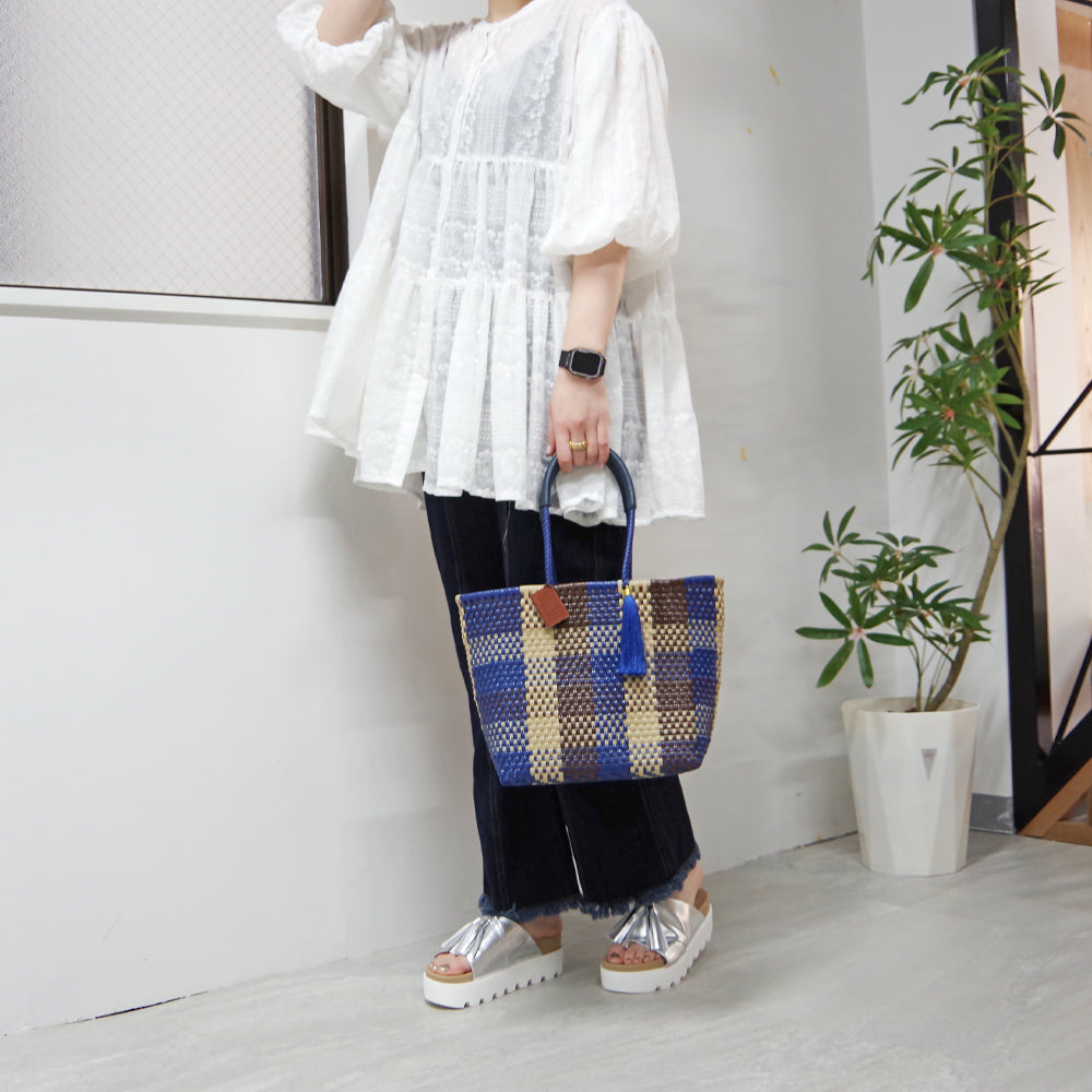 【WOVEN ウーヴン】メルカドバッグ スモール 【MERCADO BAG SMALL】 メキシコ製 カゴバッグ