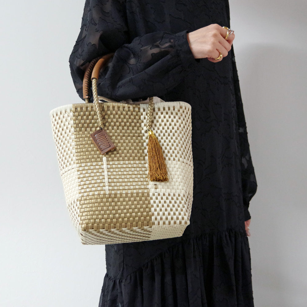 【WOVEN ウーヴン】メルカドバッグ ミニトート【MERCADO BAG MINI TOTE】 メキシコ製 カゴバッグ
