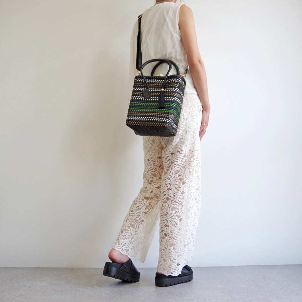 【WOVEN ウーヴン】Petite Shoulder Tote プティショルダートート メルカドバッグ ミニショルダートート メキシコ製 カゴバッグ ショルダーバッグ