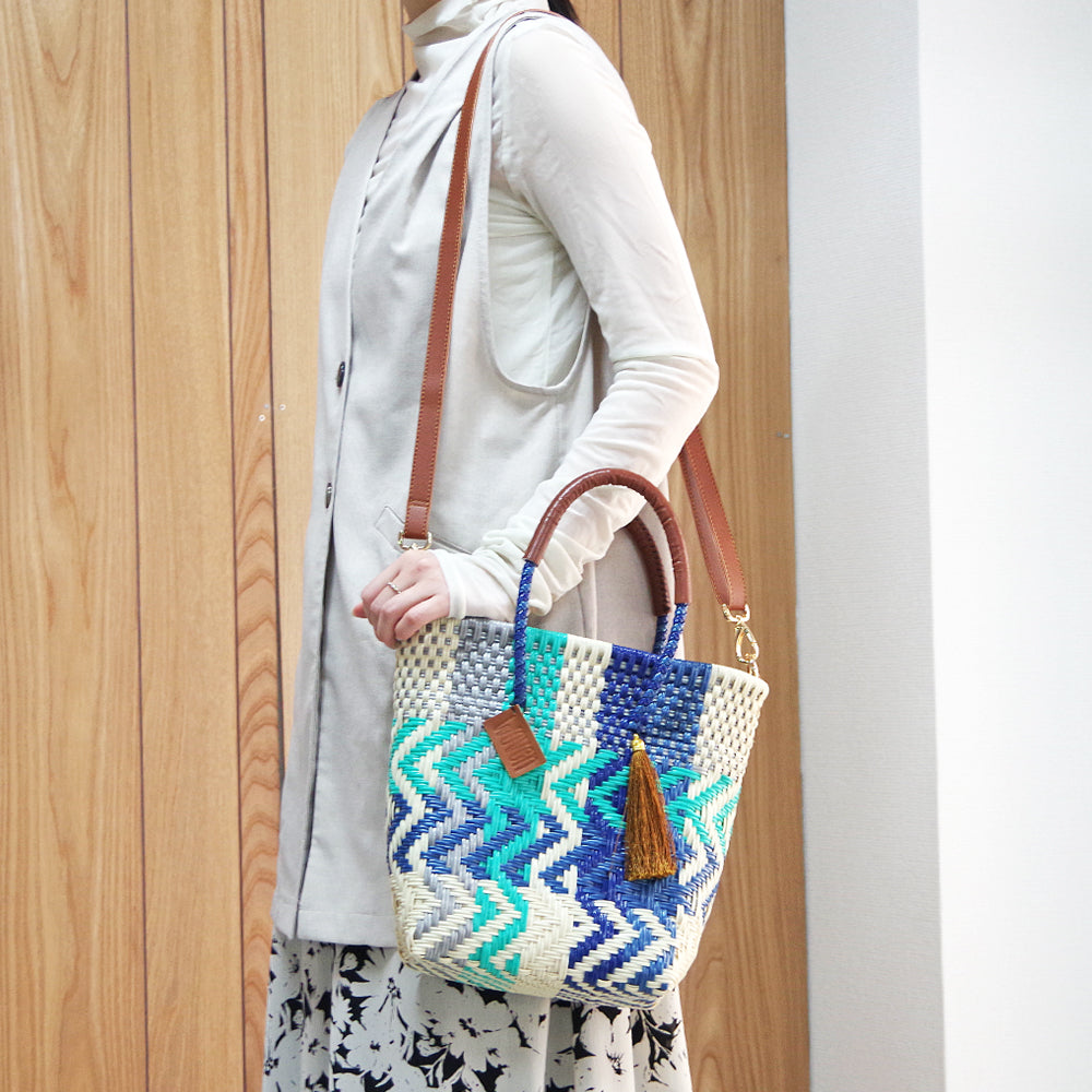 【WOVEN ウーヴン】Petite Shoulder Tote プティショルダートート メルカドバッグ ミニショルダートート メキシコ製 カゴバッグ ショルダーバッグ