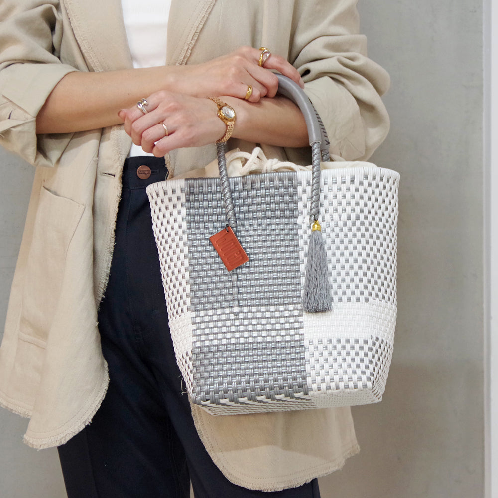 【WOVEN ウーヴン】メルカドバッグ ミニトート【MERCADO BAG MINI TOTE】 メキシコ製 カゴバッグ