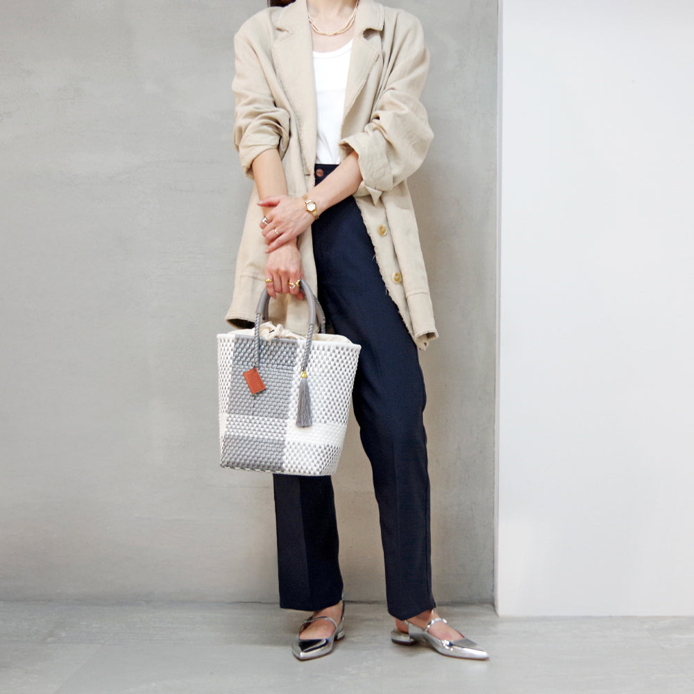 【WOVEN ウーヴン】メルカドバッグ ミニトート【MERCADO BAG MINI TOTE】 メキシコ製 カゴバッグ