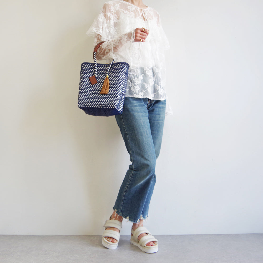 【WOVEN ウーヴン】メルカドバッグ ミニトート【MERCADO BAG MINI TOTE】 メキシコ製 カゴバッグ