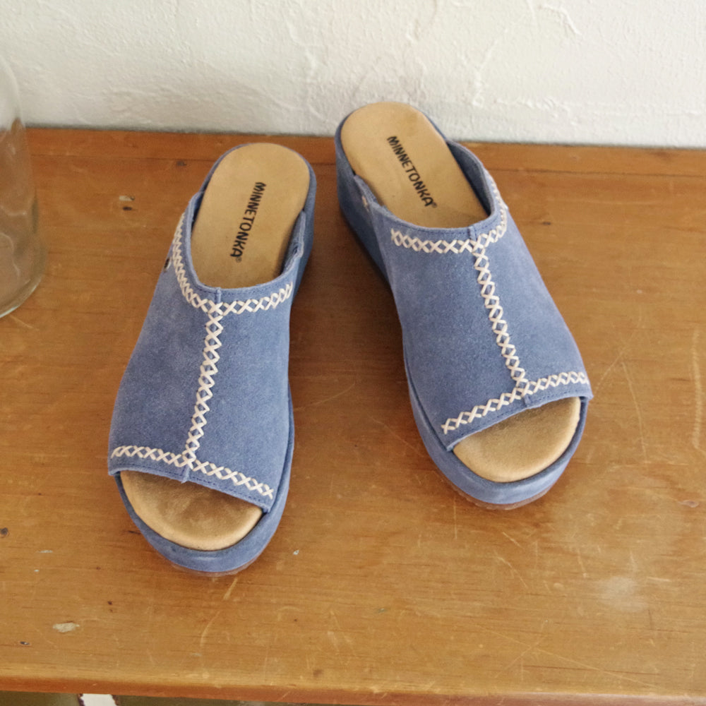 【特典付き】【MINNETONKA ミネトンカ】正規販売代理店 正規品 【PAISLEE】 ウェッジソール スライドサンダル 【565001 565467 565211 565829 565263】