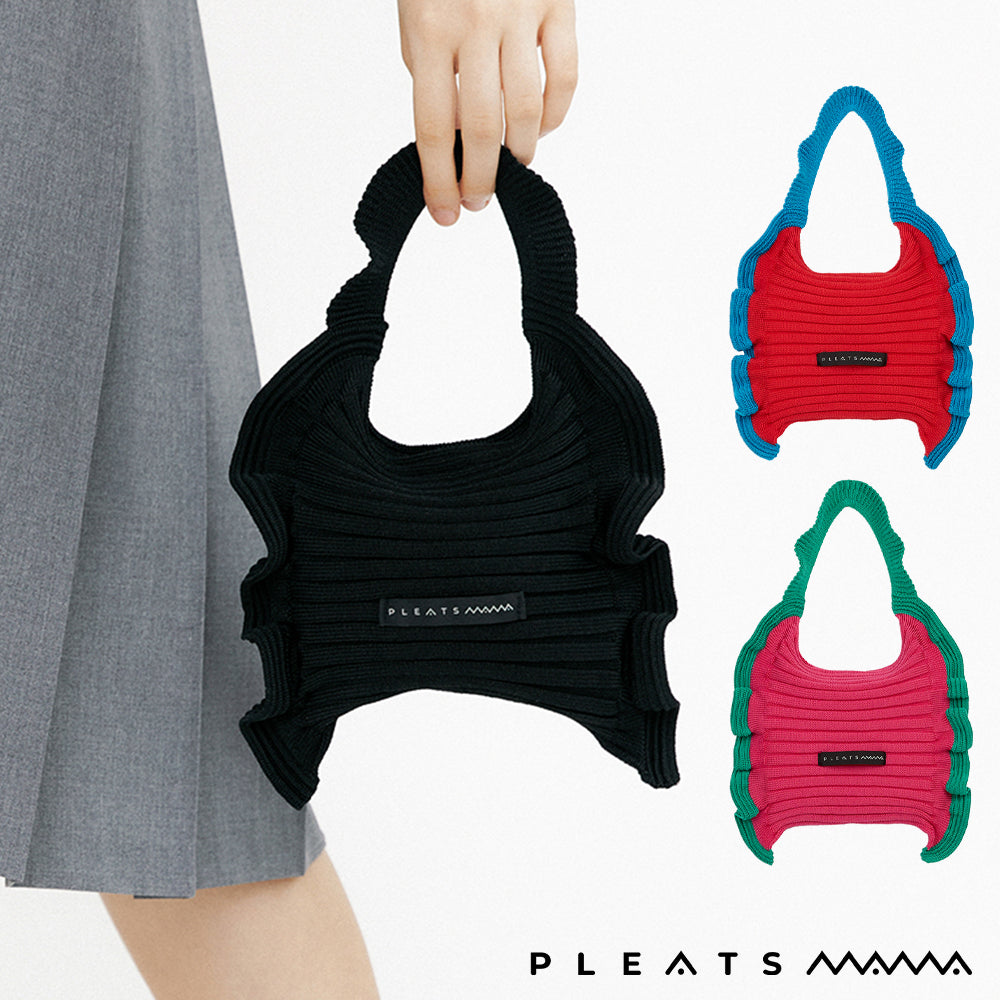 PLEATS MAMA ラッフルミニトートバッグ 【RUFFLE MINI TOTE BAG】 ミニバッグ ニットバッグ