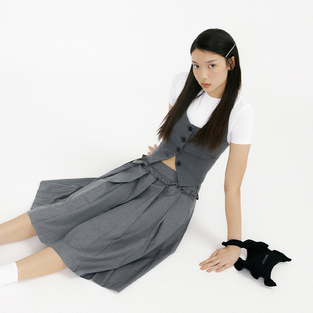 PLEATS MAMA ラッフルミニトートバッグ 【RUFFLE MINI TOTE BAG】 ミニバッグ ニットバッグ