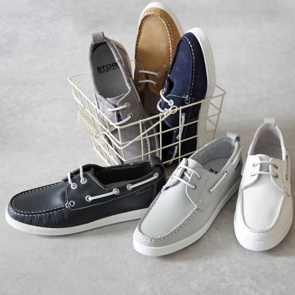 【STORM ストーム】デッキシューズ 【B2385 TIGRE】本革 モカシン レディース