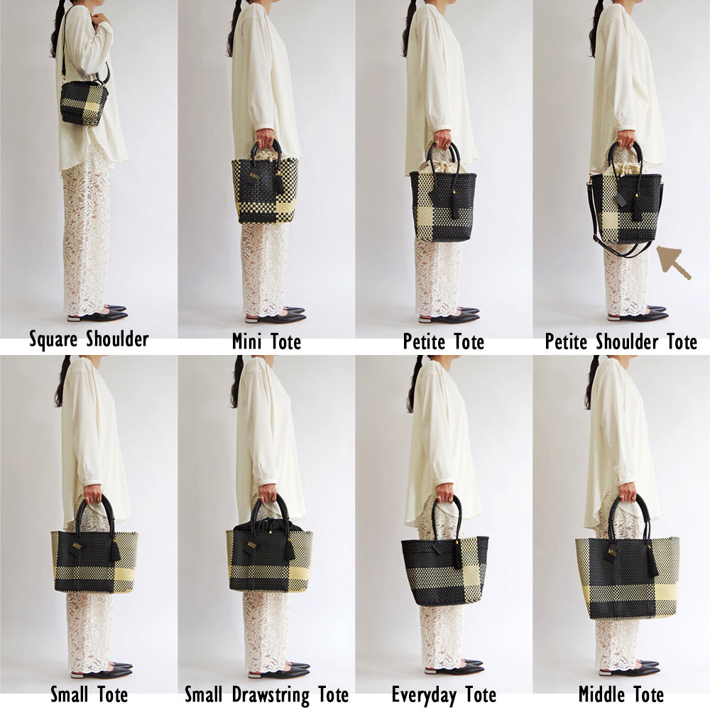 【WOVEN ウーヴン】Petite Shoulder Tote プティショルダートート メルカドバッグ ミニショルダートート メキシコ製 カゴバッグ ショルダーバッグ