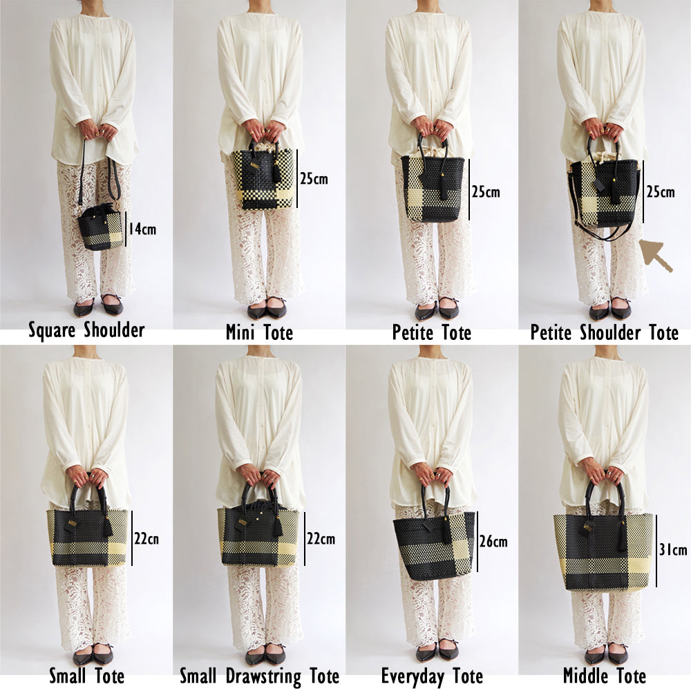 【WOVEN ウーヴン】Petite Shoulder Tote プティショルダートート メルカドバッグ ミニショルダートート メキシコ製 カゴバッグ ショルダーバッグ