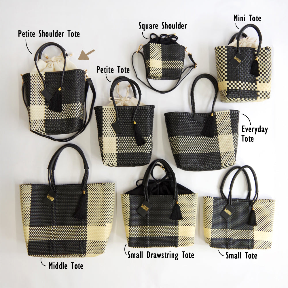 【WOVEN ウーヴン】Petite Shoulder Tote プティショルダートート メルカドバッグ ミニショルダートート メキシコ製 カゴバッグ ショルダーバッグ