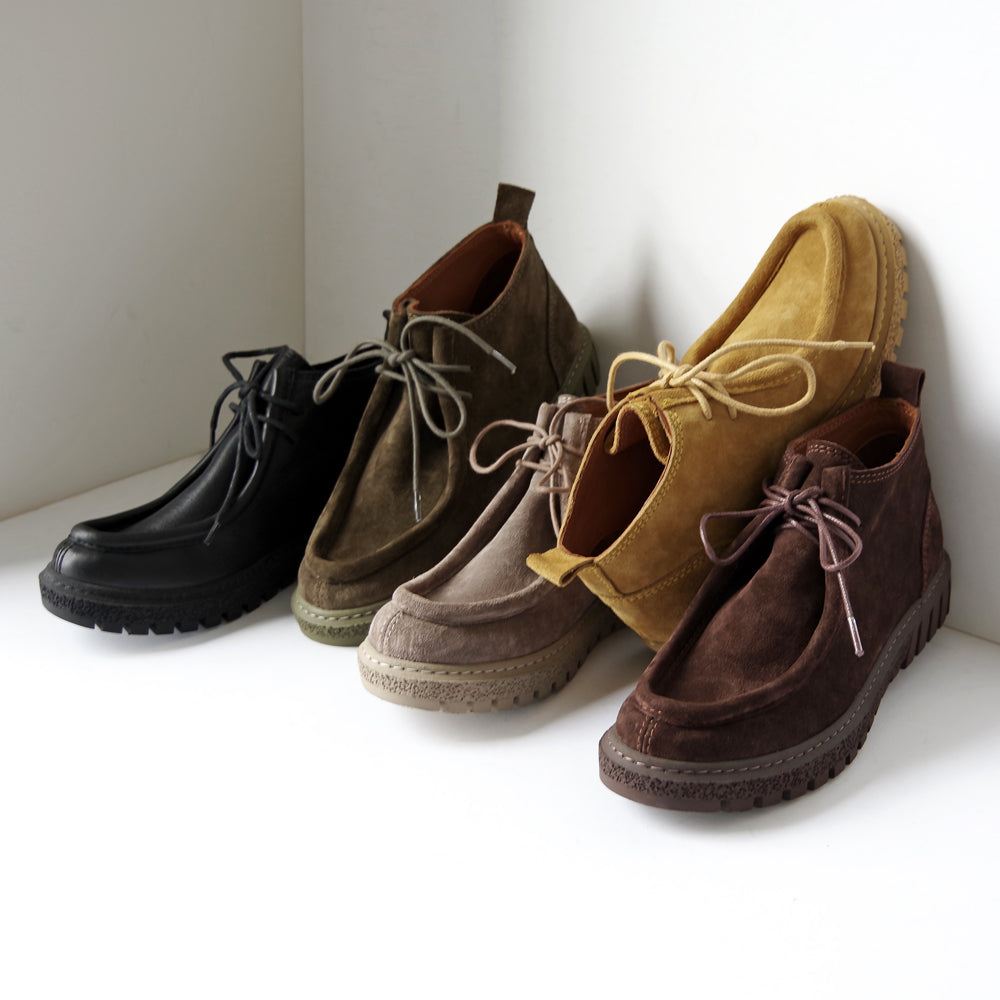 【BUENO SHOES ブエノシューズ】 チロリアンシューズ 【Z5206】 モカシン レースアップ ローファー オックスフォード トラックソール 厚底
